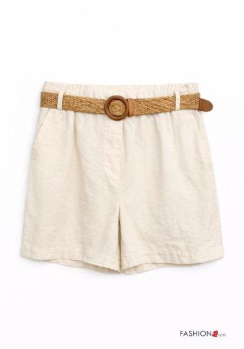 Shorts de Lino con cinturón - ph 2