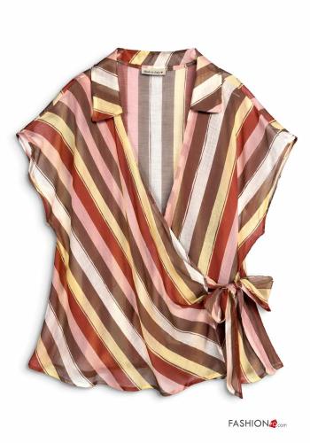 Blouse with bow with v-neck - ph 2