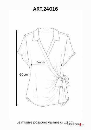 Blouse with bow with v-neck - ph 3