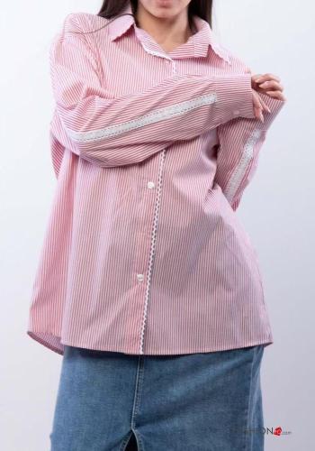 Chemise en Coton Imprimé à rayures à boutons - ph 2