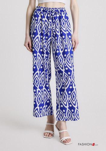 Pantalon à Imprimé Géométrique avec ruban avec élastique avec poches - ph 2