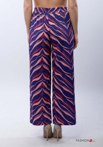 Pantalon imprimé avec ceinture en tissu - ph 3