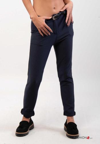 Pantalone Fantasia righe con cintura - ph 4