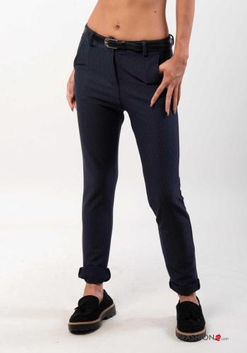 Pantalone Fantasia righe con cintura - ph 5
