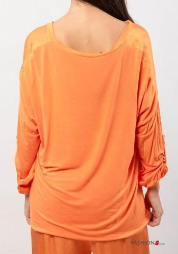 Blusa maniche lunghe con bottoni scollo a V - ph 2