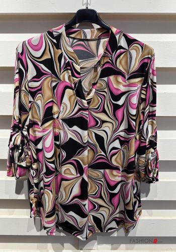 Camisa Estampado Geométrico con botones - ph 4