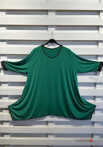 Túnica extra grande cuello redondo manga tres cuartos - ph 3