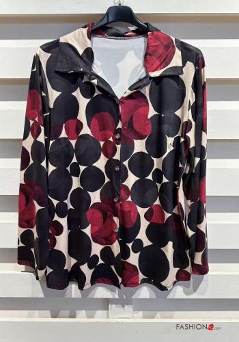 Polka-dot long sleeve Blouse with buttons - ph 4