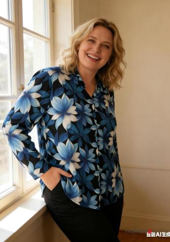 Blusa manga larga Estampado Floral con botones - ph 3