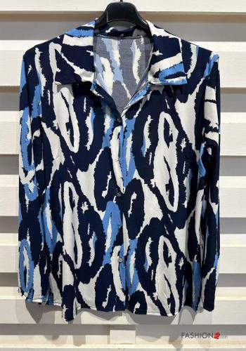 Blusa manga larga Estampado Geométrico con botones - ph 4