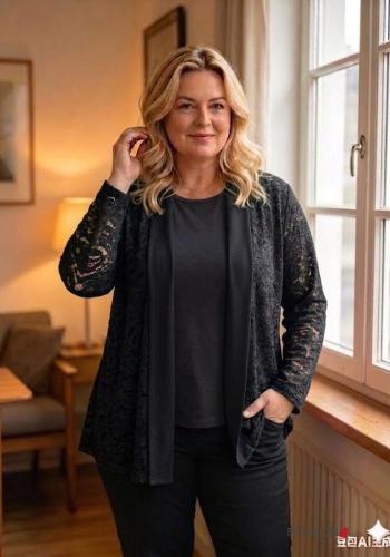 lace trim long sleeve Cape - ph 2