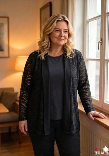 lace trim long sleeve Cape - ph 3