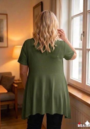 Farbiges Muster kurze ärmel Top - ph 2