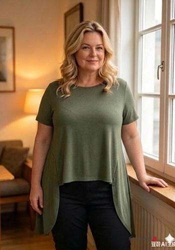 Farbiges Muster kurze ärmel Top - ph 3