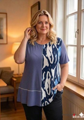 Creative print short sleeve crew neck T-shirt - ph 3