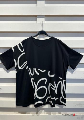 Creative print short sleeve crew neck T-shirt - ph 4