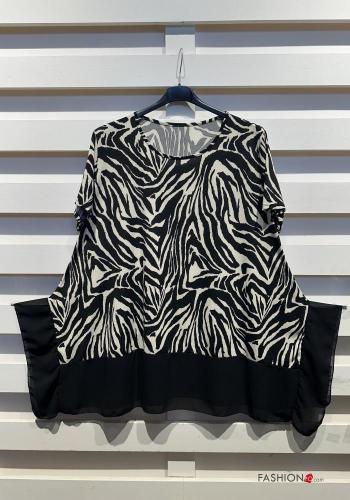 Creative print short sleeve crew neck T-shirt - ph 4