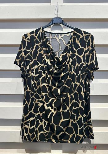 Creative print short sleeve T-shirt - ph 4