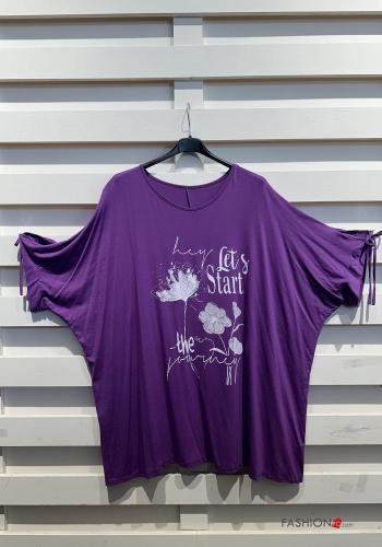 Floral short sleeve crew neck T-shirt - ph 3