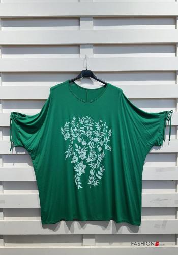 Floral short sleeve crew neck T-shirt - ph 3