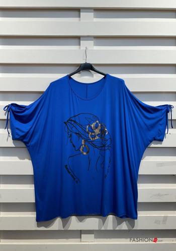 Creative print short sleeve crew neck T-shirt - ph 3