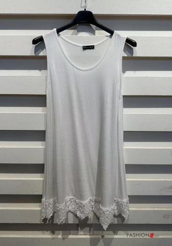 Top sin mangas encaje cuello redondo - ph 3