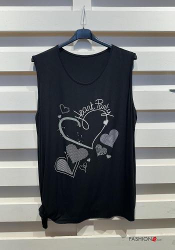 Top sans manches col rond motif coeur - ph 3