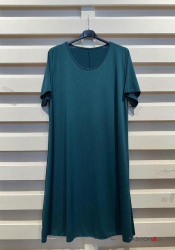 Robe longue col rond manches courtes - ph 3