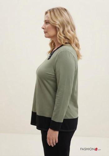 long sleeve crew neck Blouse - ph 2