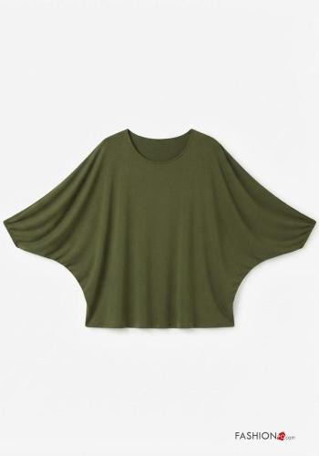 Blouse oversize col rond manches à trois-quarts - ph 3