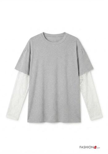 Blouse en Coton manches longues col rond - ph 3