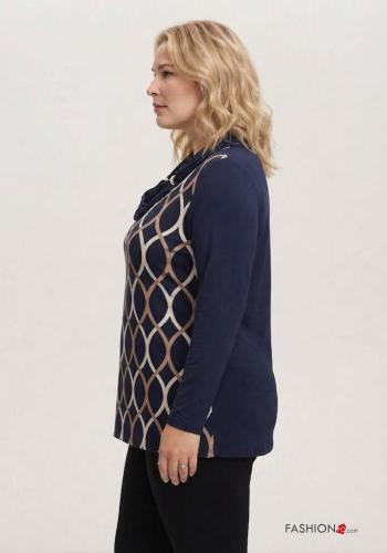 Blusa manga larga Estampado Artístico con cuello en v - ph 2