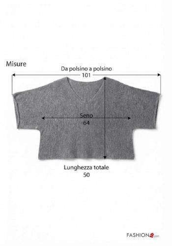 Sweater with v-neck 3/4 sleeve - ph 3