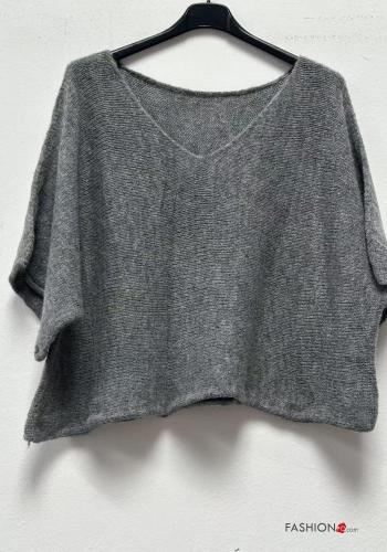 Sweater with v-neck 3/4 sleeve - ph 4