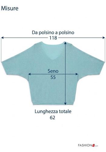Sweater with v-neck 3/4 sleeve - ph 3