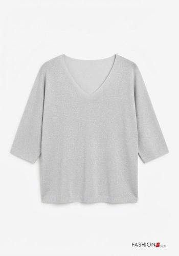 Sweater with v-neck 3/4 sleeve - ph 2