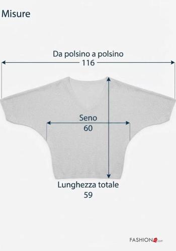Sweater with v-neck 3/4 sleeve - ph 3