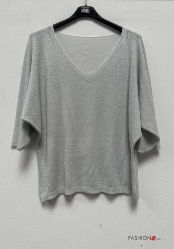 Sweater with v-neck 3/4 sleeve - ph 4