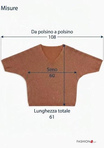 Sweater with v-neck 3/4 sleeve - ph 3