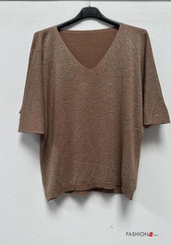 Sweater with v-neck 3/4 sleeve - ph 4