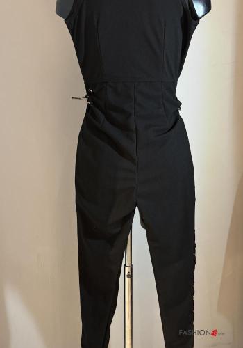 Jumpsuit in Cotone senza maniche scollo a V con zip - ph 3