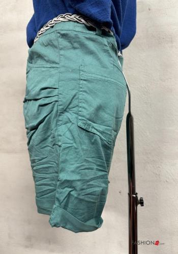 Bermuda in Cotone con cintura con tasche - ph 3