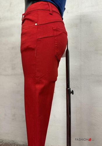 Pantalone in Cotone skinny con tasche - ph 2