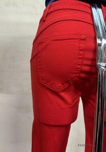 Pantalone in Cotone skinny con tasche - ph 3