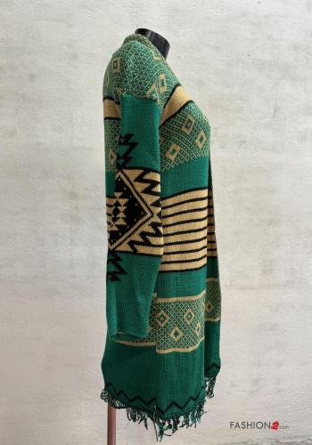 Spolverino Fantasia geometrica con frange - ph 2