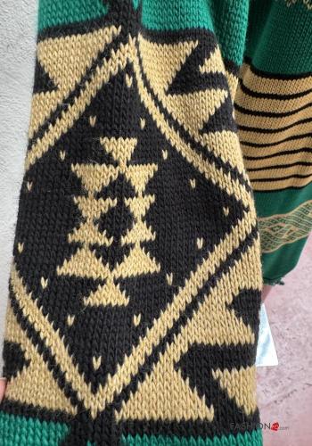 Spolverino Fantasia geometrica con frange - ph 5