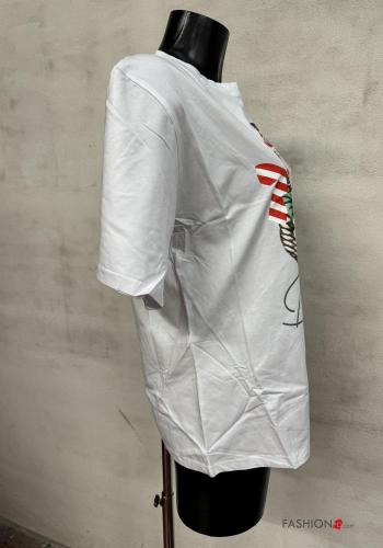 Bedrucktes T-shirt aus Baumwolle - ph 2