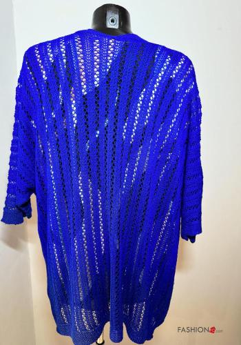 Cardigan Fantasia ricamata con tasche maniche a tre quarti - ph 2