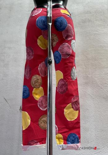 Polka-dot Trousers with belt with zip with buttons - ph 3