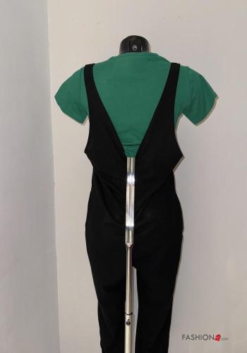Salopette in Cotone scollo a V con tasche con T-shirt - ph 4